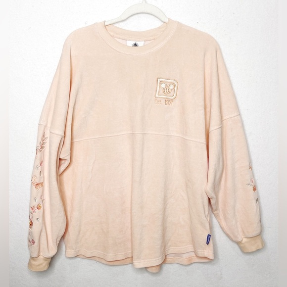 Disney Walt Disney World Peach Embroidered Spirit Jersey Super Soft Velour - Picture 4 of 10
